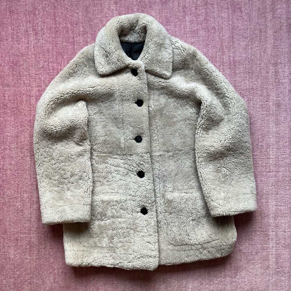 Zadig & Voltaire 100% Shearling /Leather reversible coat
